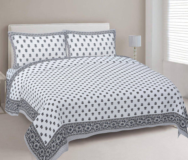 rudra-bazaar-grey-210-tc-cotton-double-king-bedsheet-with-2-pillow-cover
