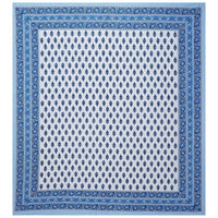 Thumbnail for Rudra Bazaar Blue 210 TC Cotton Double King Bedsheet With 2 Pillow Covers