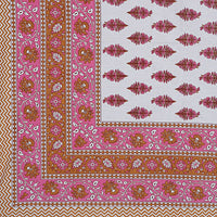 Thumbnail for Rudra Bazaar Pink 210 TC Cotton Double King Bedsheet With 2 Pillow Covers