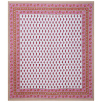 Thumbnail for Rudra Bazaar Pink 210 TC Cotton Double King Bedsheet With 2 Pillow Covers