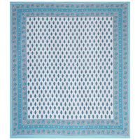 Thumbnail for Rudra Bazaar Turquoise Blue 210 TC Cotton Double King Bedsheet With 2 Pillow Covers