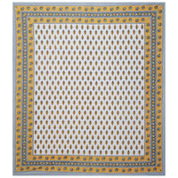Thumbnail for Rudra Bazaar Yellow 210 TC Cotton Double King Bedsheet With 2 Pillow Covers