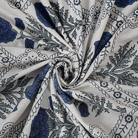 Thumbnail for Rudra Bazaar Blue 210 TC Cotton Double King Bedsheet With 2 Pillow Covers