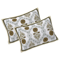 Thumbnail for Rudra Bazaar Green 210 TC Cotton Double King Bedsheet With 2 Pillow Covers