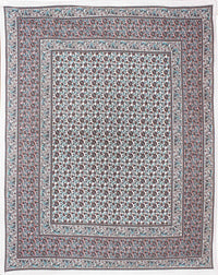 Thumbnail for Rudra Bazaar Blue Brown 210 TC Cotton Double King Bedsheet With 2 Pillow Covers