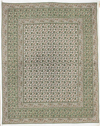 Thumbnail for Rudra Bazaar Green 210 TC Cotton Double King Bedsheet With 2 Pillow Covers