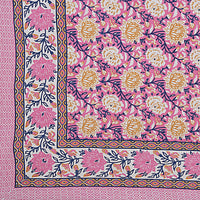 Thumbnail for Rudra Bazaar Pink 210 TC Cotton Double King Bedsheet With 2 Pillow Covers