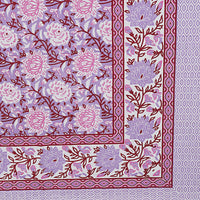 Thumbnail for Rudra Bazaar Purple 210 TC Cotton Double King Bedsheet With 2 Pillow Covers