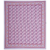Thumbnail for Rudra Bazaar Purple 210 TC Cotton Double King Bedsheet With 2 Pillow Covers