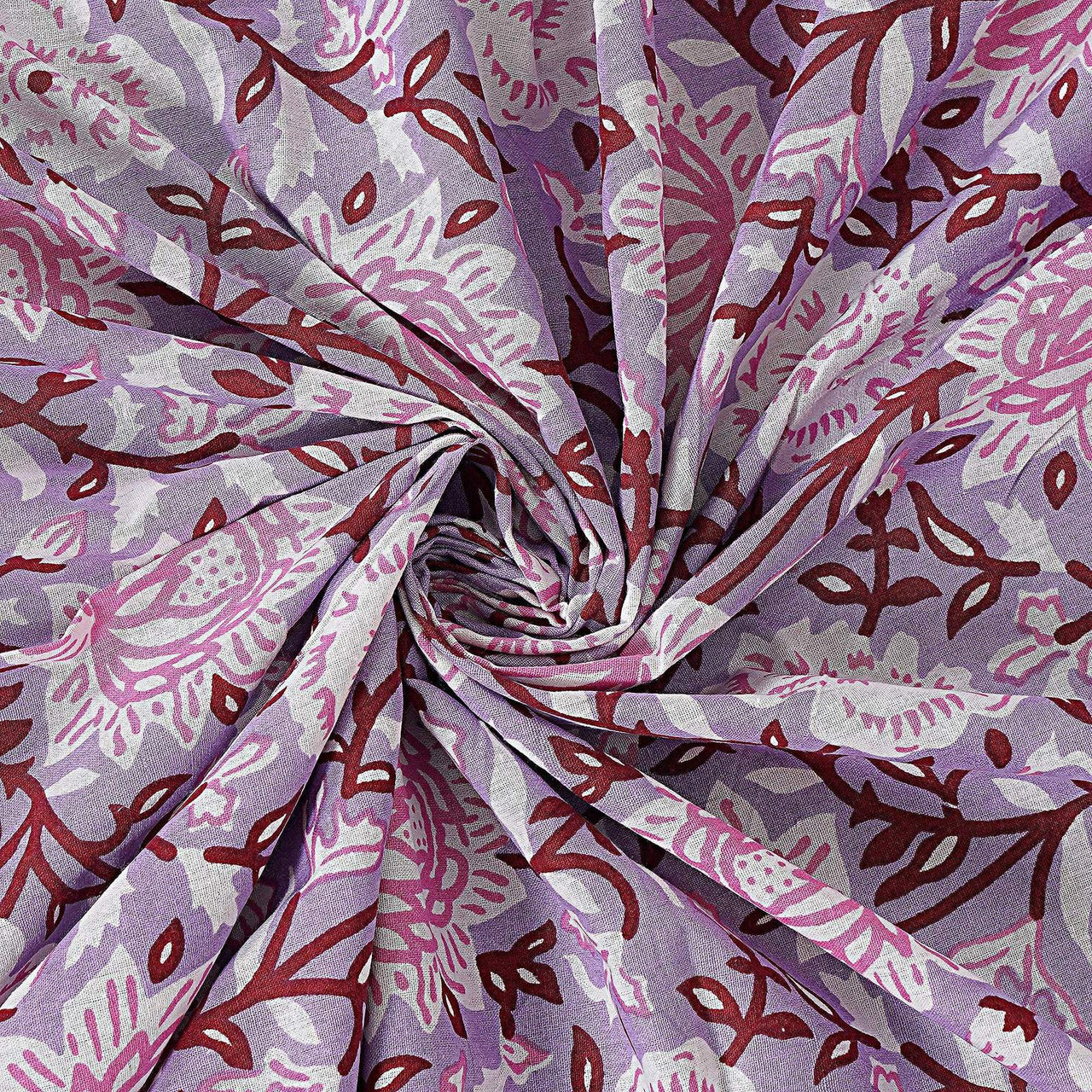 Rudra Bazaar Purple 210 TC Cotton Double King Bedsheet With 2 Pillow Covers