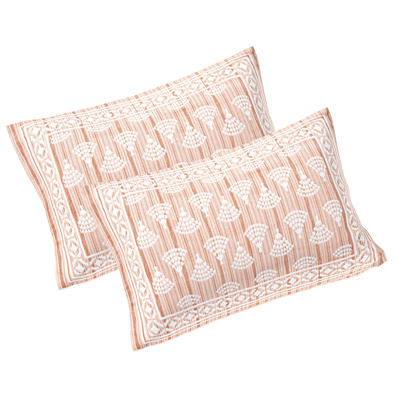 Rudra Bazaar Brown 210 TC Cotton Double King Bedsheet With 2 Pillow Covers