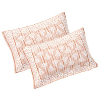 Thumbnail for Rudra Bazaar Brown 210 TC Cotton Double King Bedsheet With 2 Pillow Covers