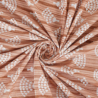 Thumbnail for Rudra Bazaar Brown 210 TC Cotton Double King Bedsheet With 2 Pillow Covers