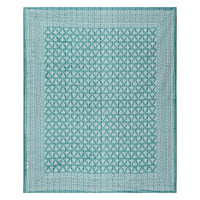 Thumbnail for Rudra Bazaar Sea Green 210 TC Cotton Double King Bedsheet With 2 Pillow Covers