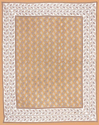 Thumbnail for Rudra Bazaar Brown 210 TC Cotton Double King Bedsheet With 2 Pillow Covers