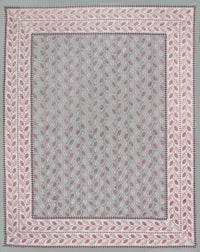 Thumbnail for Rudra Bazaar Grey 210 TC Cotton Double King Bedsheet With 2 Pillow Covers