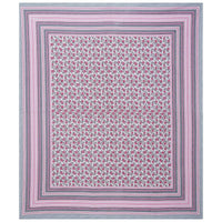 Thumbnail for Rudra Bazaar Pink 210 TC Cotton Double King Bedsheet With 2 Pillow Covers