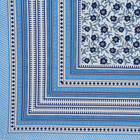 Thumbnail for Rudra Bazaar Blue 210 TC Cotton Double King Bedsheet With 2 Pillow Covers