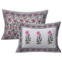 Thumbnail for Rudra Bazaar Green 210 TC Cotton Double King Bedsheet With 2 Pillow Covers