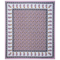 Thumbnail for Rudra Bazaar Pink 210 TC Cotton Double King Bedsheet With 2 Pillow Covers