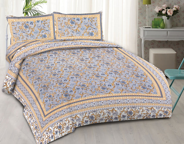 rudra-bazaar-blue-210-tc-cotton-double-king-bedsheet-with-2-pillow-cover