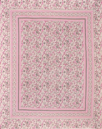 Thumbnail for Rudra Bazaar Pink 210 TC Cotton Double King Bedsheet With 2 Pillow Covers