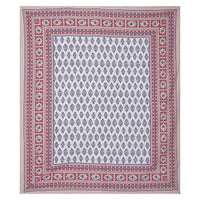 Thumbnail for Rudra Bazaar Maroon 210 TC Cotton Double King Bedsheet With 2 Pillow Covers