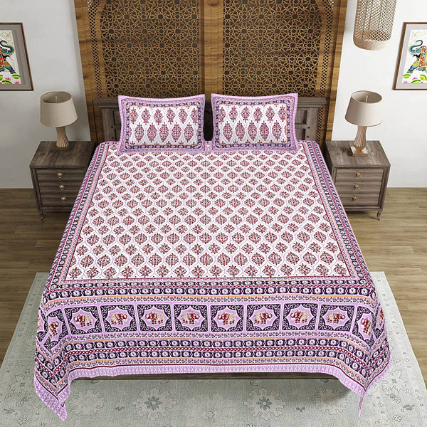 rudra-bazaar-purple-210-tc-cotton-double-king-bedsheet-with-2-pillow-cover