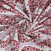 Thumbnail for Rudra Bazaar Purple 210 TC Cotton Double King Bedsheet With 2 Pillow Covers