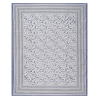Thumbnail for Rudra Bazaar Blue 210 TC Cotton Double King Bedsheet With 2 Pillow Covers