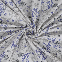 Thumbnail for Rudra Bazaar Blue 210 TC Cotton Double King Bedsheet With 2 Pillow Covers