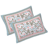 Thumbnail for Rudra Bazaar Grey 210 TC Cotton Double King Bedsheet With 2 Pillow Covers