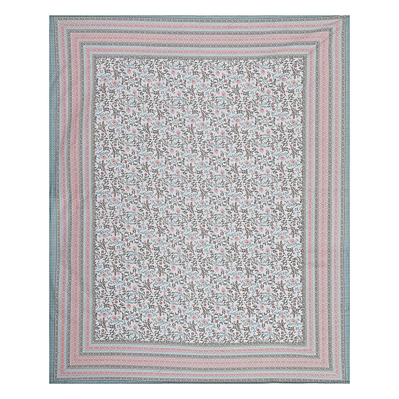 Rudra Bazaar Grey 210 TC Cotton Double King Bedsheet With 2 Pillow Covers