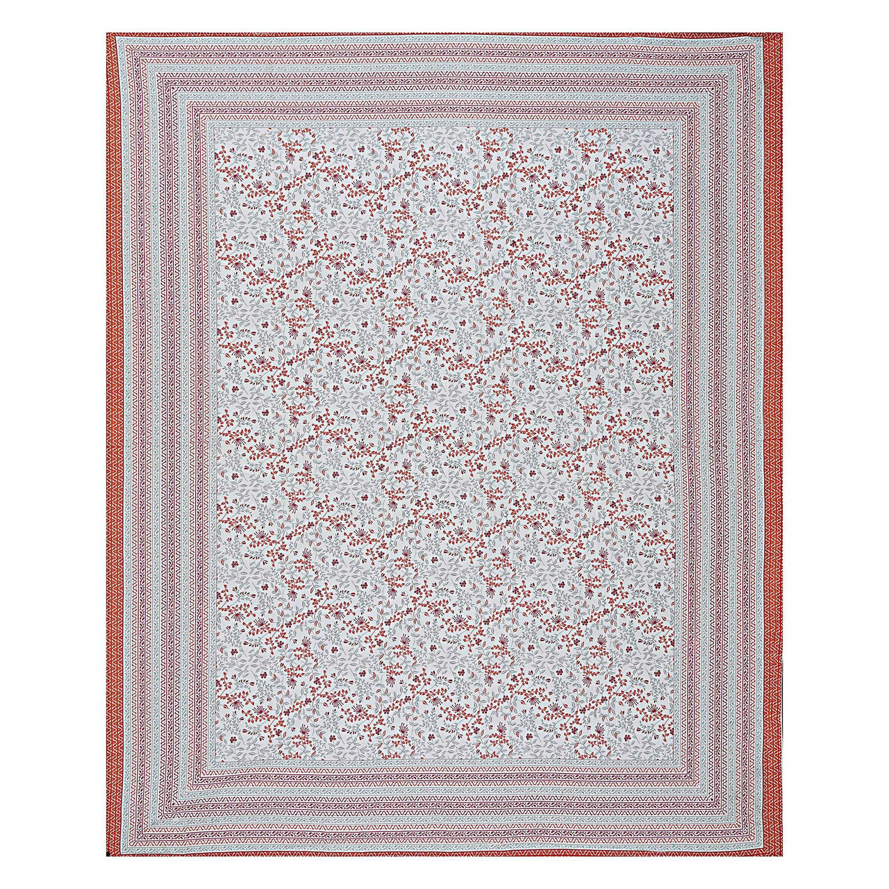Rudra Bazaar Orange 210 TC Cotton Double King Bedsheet With 2 Pillow Covers