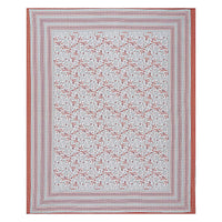 Thumbnail for Rudra Bazaar Orange 210 TC Cotton Double King Bedsheet With 2 Pillow Covers