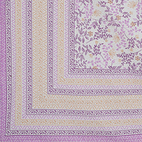 Thumbnail for Rudra Bazaar Purple 210 TC Cotton Double King Bedsheet With 2 Pillow Covers