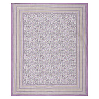 Thumbnail for Rudra Bazaar Purple 210 TC Cotton Double King Bedsheet With 2 Pillow Covers