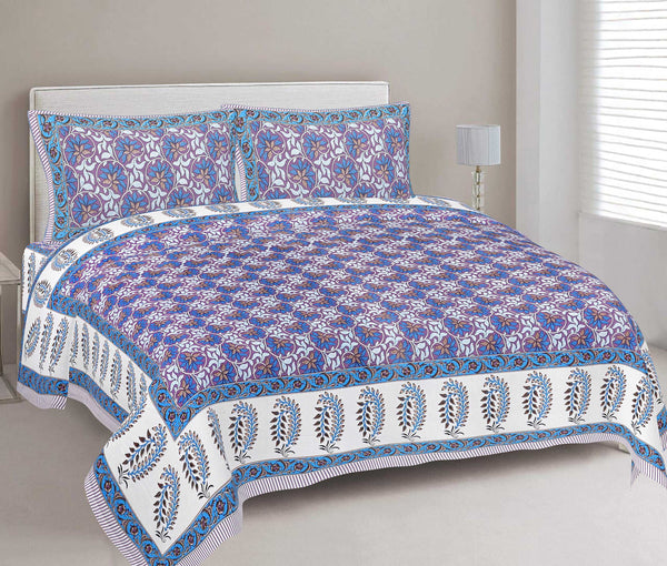 rudra-bazaar-multi-210-tc-cotton-double-king-bedsheet-with-2-pillow-cover
