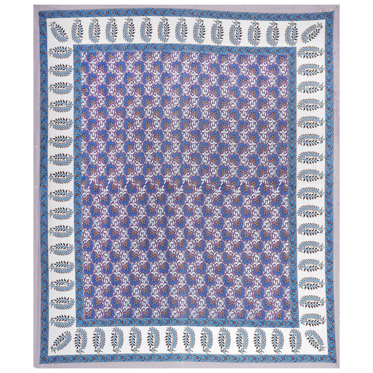 Rudra Bazaar Multi 210 TC Cotton Double King Bedsheet With 2 Pillow Covers
