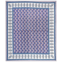 Thumbnail for Rudra Bazaar Multi 210 TC Cotton Double King Bedsheet With 2 Pillow Covers