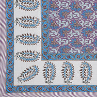 Thumbnail for Rudra Bazaar Multi 210 TC Cotton Double King Bedsheet With 2 Pillow Covers