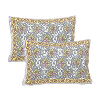 Thumbnail for Rudra Bazaar Multi 210 TC Cotton Double King Bedsheet With 2 Pillow Covers