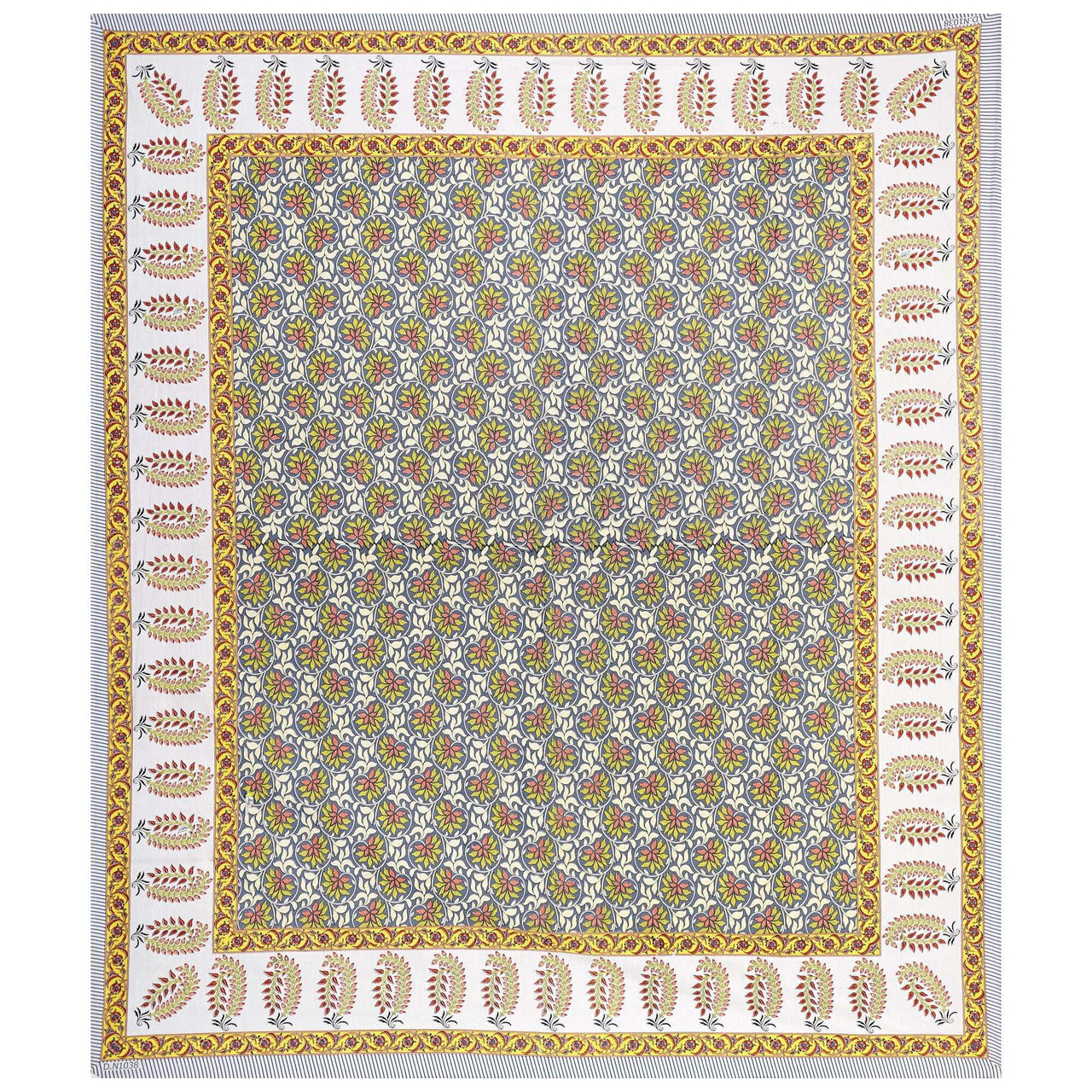 Rudra Bazaar Multi 210 TC Cotton Double King Bedsheet With 2 Pillow Covers