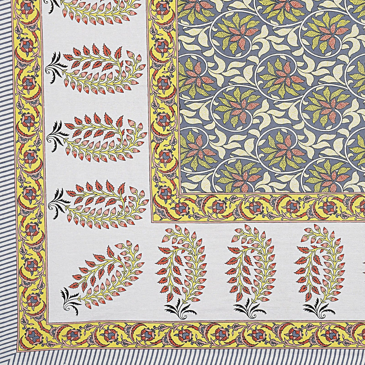 Rudra Bazaar Multi 210 TC Cotton Double King Bedsheet With 2 Pillow Covers