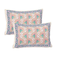 Thumbnail for Rudra Bazaar Multi 210 TC Cotton Double King Bedsheet With 2 Pillow Covers