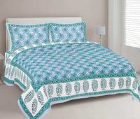 Thumbnail for rudra-bazaar-multi-210-tc-cotton-double-king-bedsheet-with-2-pillow-cover