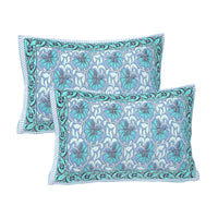 Thumbnail for Rudra Bazaar Multi 210 TC Cotton Double King Bedsheet With 2 Pillow Covers