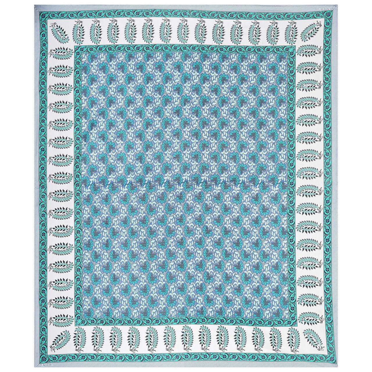 Rudra Bazaar Multi 210 TC Cotton Double King Bedsheet With 2 Pillow Covers