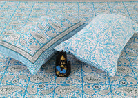 Thumbnail for Rudra Bazaar Multi 210 TC Cotton Double King Bedsheet With 2 Pillow Covers