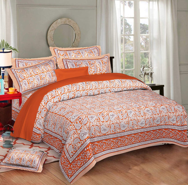 rudra-bazaar-multi-210-tc-cotton-double-king-bedsheet-with-2-pillow-cover